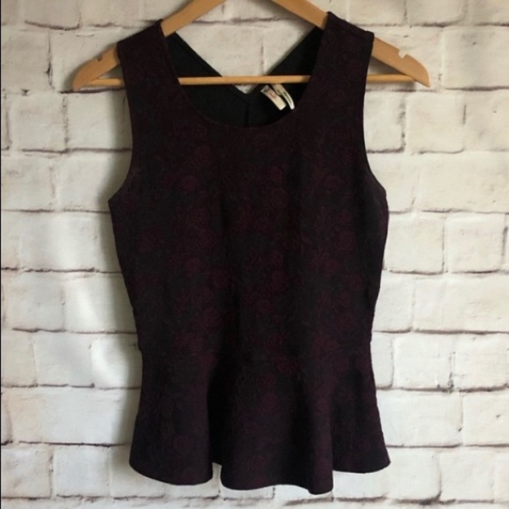 Frenchi Tank Top, Flared Waist, Floral Design, M
